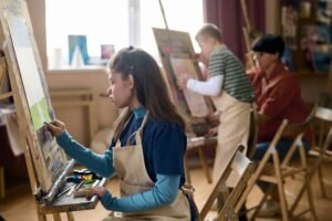 Children with Disabilities Enjoying Art Therapy